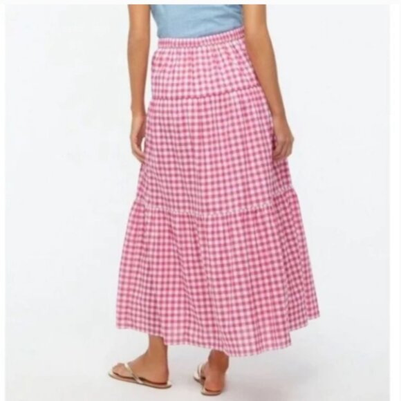 J. Crew Triple Tiered Gingham Skirt Style AL218 | Length:  33" - Picture 10 of 10